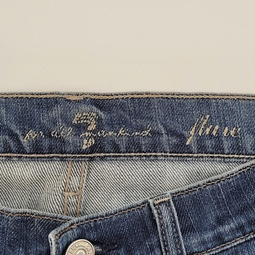 7 For All Mankind Flare Jeans 27 Blue U076080UIL-080U Mid Rise Womens Seven - Picture 3 of 8